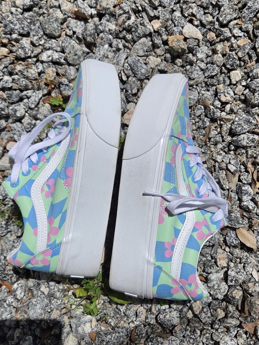 Vans Platform Checkerboard Floral Sneakers - Picture 3 of 6